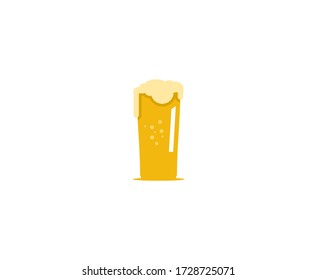 Beer logo glass vector icon 