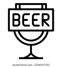 Beer logo icon outline vector. Brewery alcohol. Tank drink