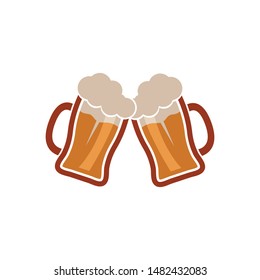 beer logo icon vector illustration design template