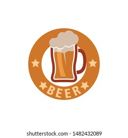 beer logo icon vector illustration design template