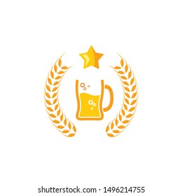 beer logo icon vector illustration design template