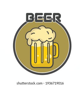 beer logo icon vector template design illustration