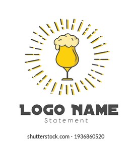 beer logo icon vector template design illustration