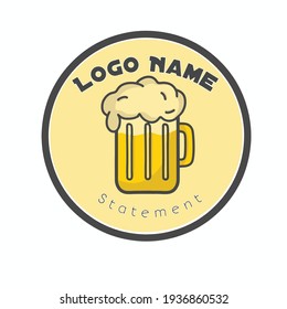 beer logo icon vector template design illustration