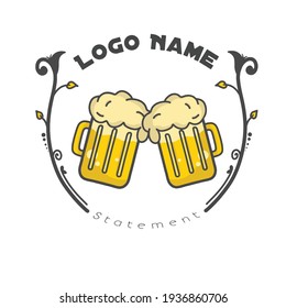 beer logo icon vector template design illustration