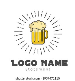 beer logo icon vector template design illustration