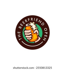 Beer Logo Label Emblem Pub Vintage Brewery Stock Vector