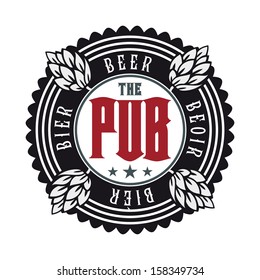 beer logo label hop sign vintage pub vector retro german retro styled vector label of beer good as a template of advertisement beer logo label hop sign vintage pub vector retro german classical cream