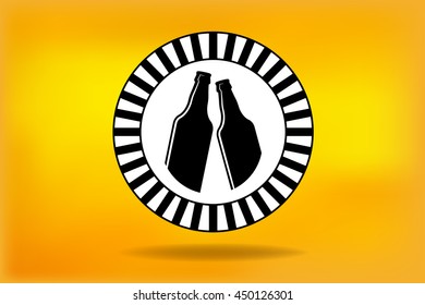 Beer logo label vector illustration