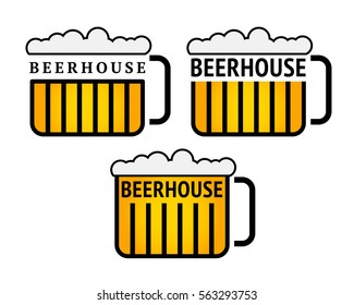 Beer logo label vector illustration. 