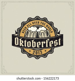 beer logo octoberfest oktoberfest vector vintage german badge art mugs retro styled seal of beer good as a template of advert editable layered vector beer logo octoberfest oktoberfest vector vintage g