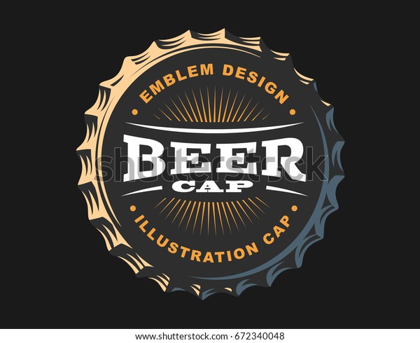 Beer Logo On Cap Vector Illustration Stock Vector (Royalty Free ...