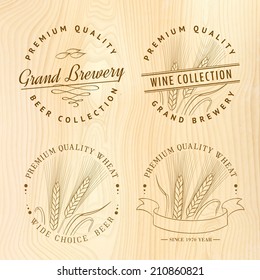 Beer logo set for your design. Vector illustration.