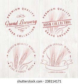 Beer logo set for your design. Vector illustration.