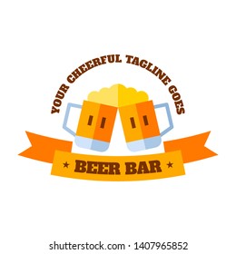 Beer logo simple design element - Vector