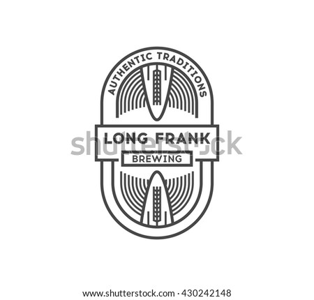 Beer logo template on a white background. Vector design element.