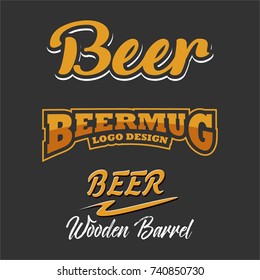 Beer Logo Typography lettering