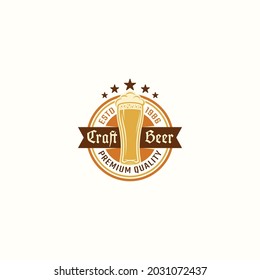 color de imagen vectorial del logotipo de la cerveza