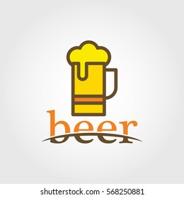 Beer logo vector. brewery logotype