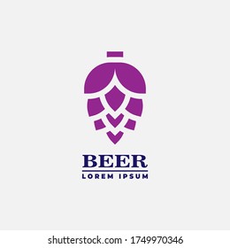 Beer logo vector design illustration. logo icon, symbol and template