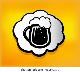 Beer logo vector illustration