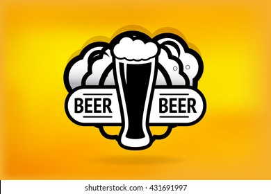Beer logo vector illustration