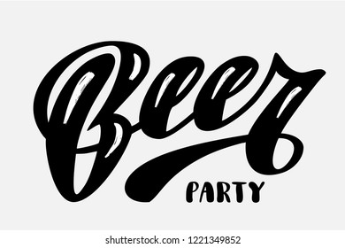 Beer logo - vector illustration, emblem brewery design. Lettering for web, congratulations, promotional pictures news, invitations, postcards, banners, posters