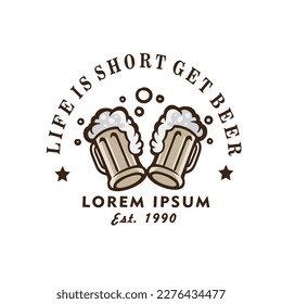 beer logo vector illustration template