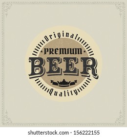 beer logo vector oktoberfest retro styled label of brew artistic as a template of advertising editable layered vector beer logo vector oktoberfest classic vacation cream ritual genuine isolated specia