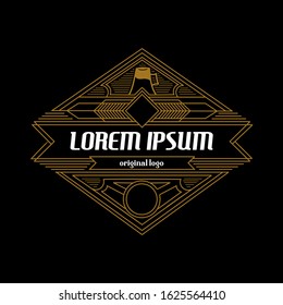 Beer logo vector, Beer vintage logo, geometric logo