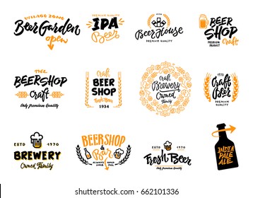 Beer logotype set