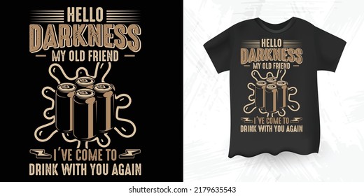 Beer Lover Graciosa Bebida Alcohol Diciendo Diseño De Camiseta De Cerveza Vintage