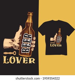 Beer Lover T-shirt Design design beer