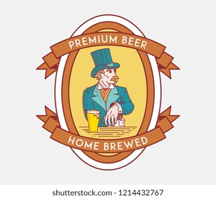 Beer lover is a vector illustration about drinking