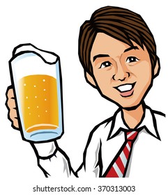 Beer and man