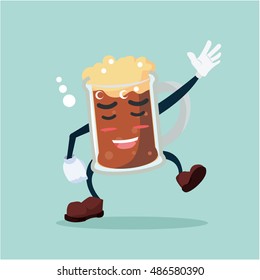 beer man drunk illustration design