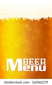 Beer Menu  background. Highly detailed, gradient mesh