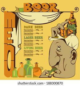 Beer menu design.