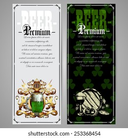 beer menu design for Patrick day with clover