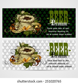 beer menu design for St.Patrick day
