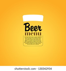 Beer Menu - Elegant restaurant theme - Vector Illustration