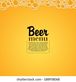 Beer Menu - Elegant restaurant theme - Vector Illustration