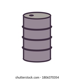 Beer metal barrel line and fill style icon design, Pub alcohol bar brewery drink ale and lager theme Vector illustration