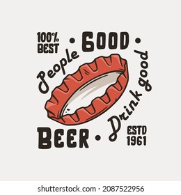 Beer metal cap for print. Original brew design of beer cork for bar