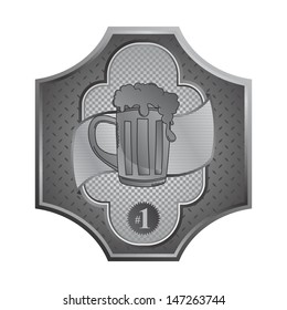 beer metal label