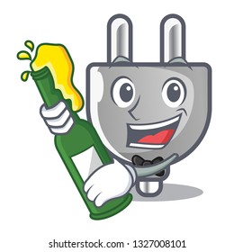 With beer miniature electric plug the shape cartoon