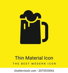 Icono de material amarillo brillante mínimo de cerveza