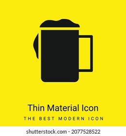 Icono de material amarillo brillante mínimo de cerveza