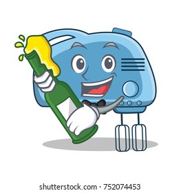 With beer mixer character cartoon style