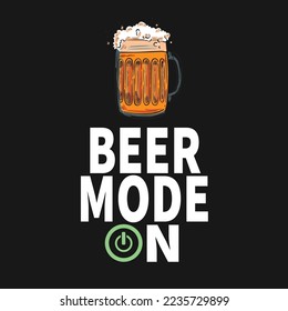 beer mode on poster flyer social media post design